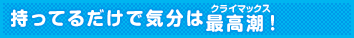 持ってるだけで気分は最高潮!